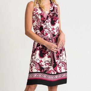 Joseph Ribkoff Sleeveless Vanilla Multi Color Shift Dress Size 6